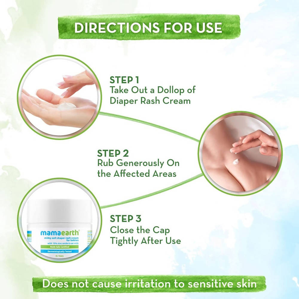 Mamaearth Milky Soft Diaper Rash Cream for Babies - 50 gms image 4