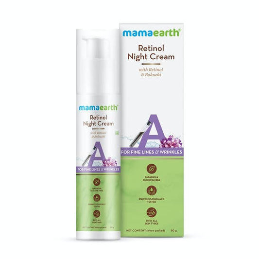 Mamaearth Retinol Night Cream with Retinol & Bakuchi - 50 gms image 1