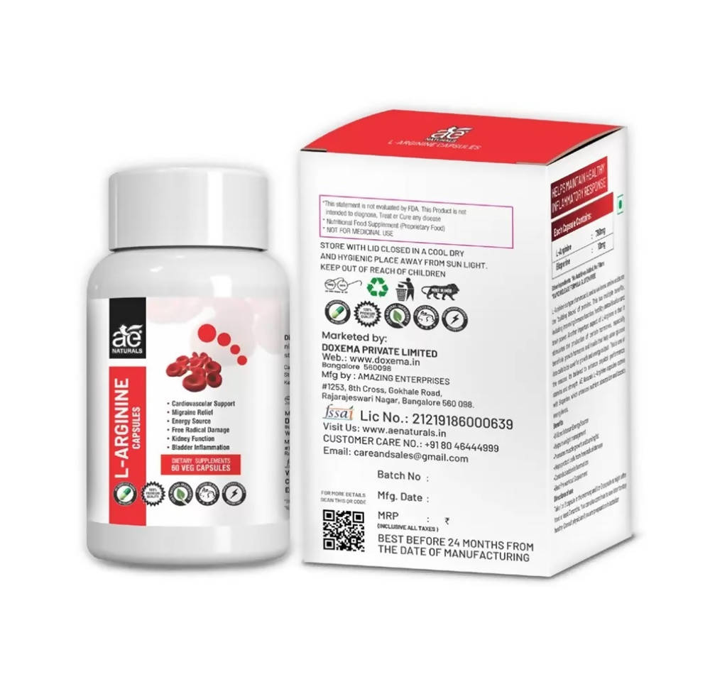Ae Naturals L-Arginine Capsules image 2