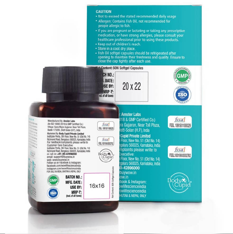 Wow Life Science Omega 3 Capsules - 60 image 4