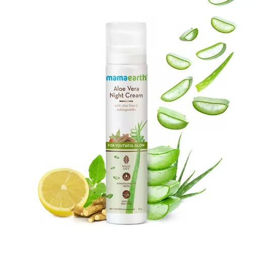 Mamaearth Aloe Vera Night Cream For Youthful Glow - 50 gms image 2