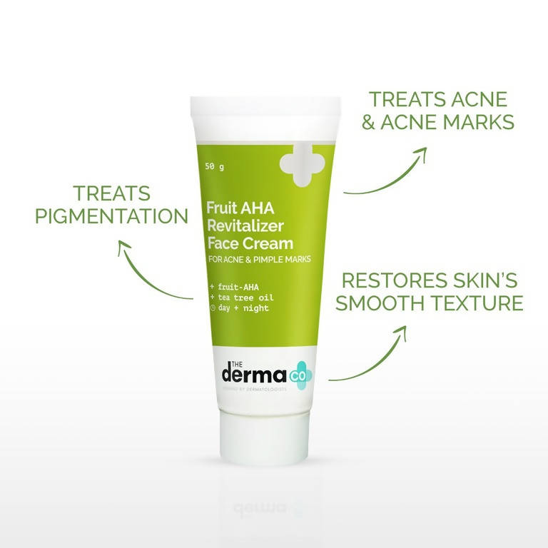 The Derma Co Fruit AHA Skin Revitalizer Face Cream For Acne & Pimple Marks - 50 gms image 1