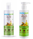 Mamaearth Tea Tree Anti Dandruff Shampoo + Hair Oil For Dandruff Free Hair Combo -250 image 1