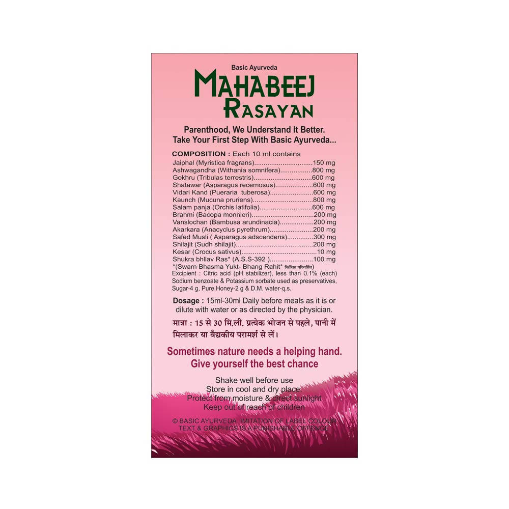 Basic Ayurveda Mahabeej Rasayan - 450 ml image 2