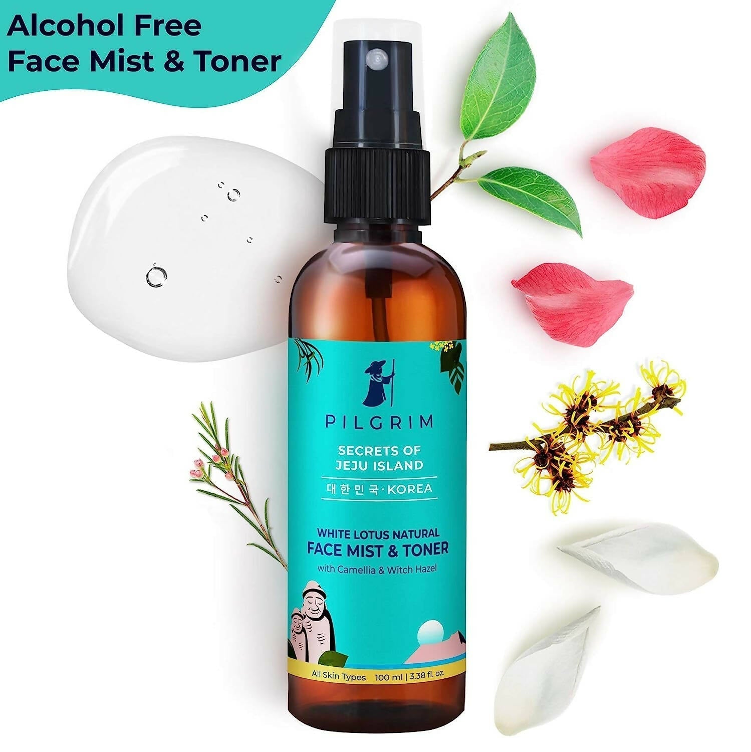Pilgrim Korean Beauty White Lotus Refreshing Face Mist & Toner image 3
