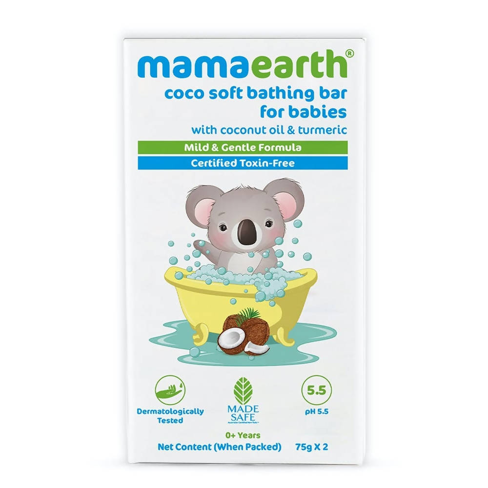 Mamaearth Coco Soft Bathing Bar for Babies - 75 gms Pack of 2 image 1