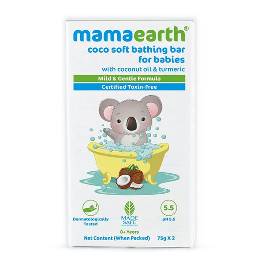 Mamaearth Coco Soft Bathing Bar for Babies - 75 gms Pack of 2 image 1
