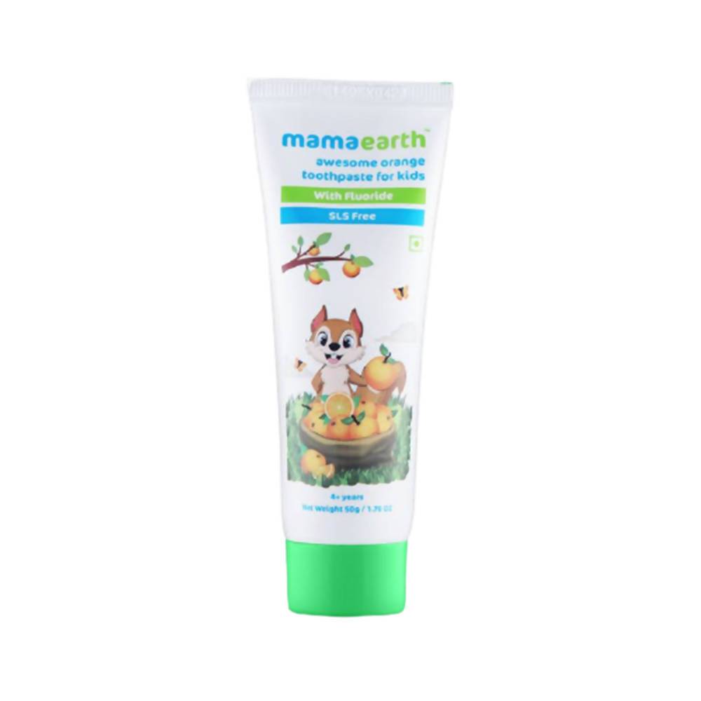 Mamaearth Awesome Orange Toothpaste For Kids image 2
