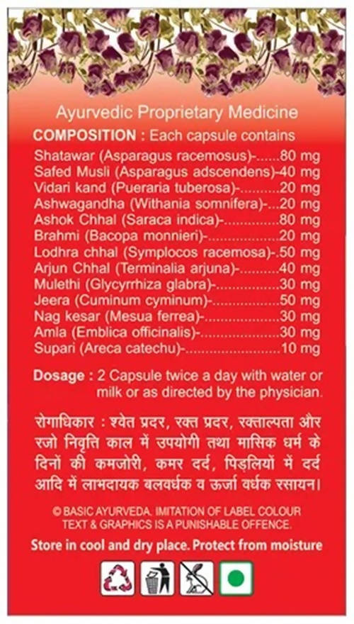 Basic Ayurveda Lady Norm Capsule - 40 Capsule image 4