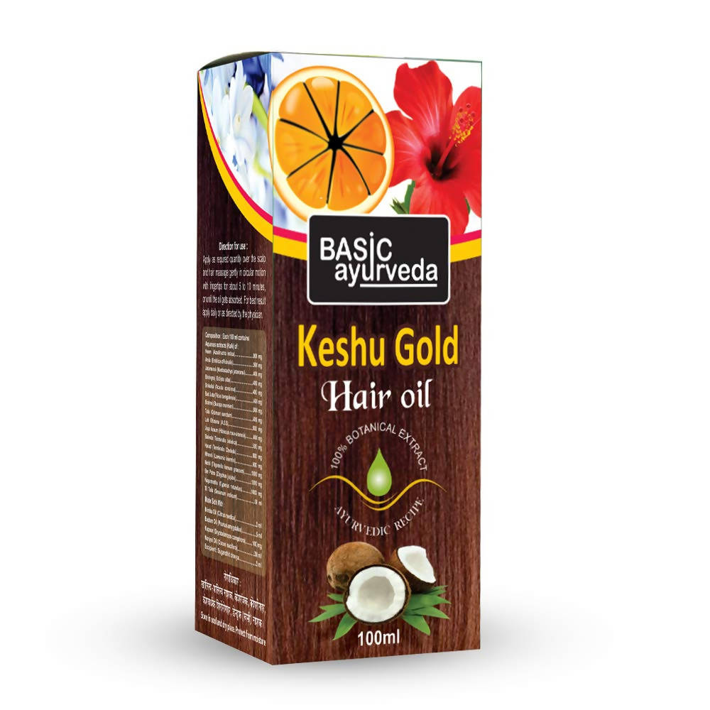 Basic Ayurveda Keshu Gold Hair Oil - 100 ml image 4
