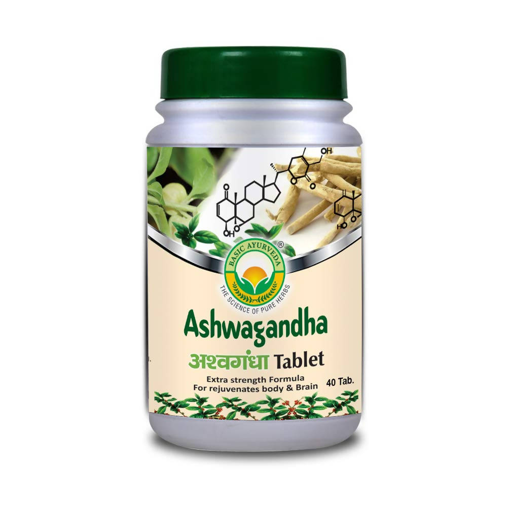 Basic Ayurveda Ashwagandha Tablet - 40 Tablets image 4