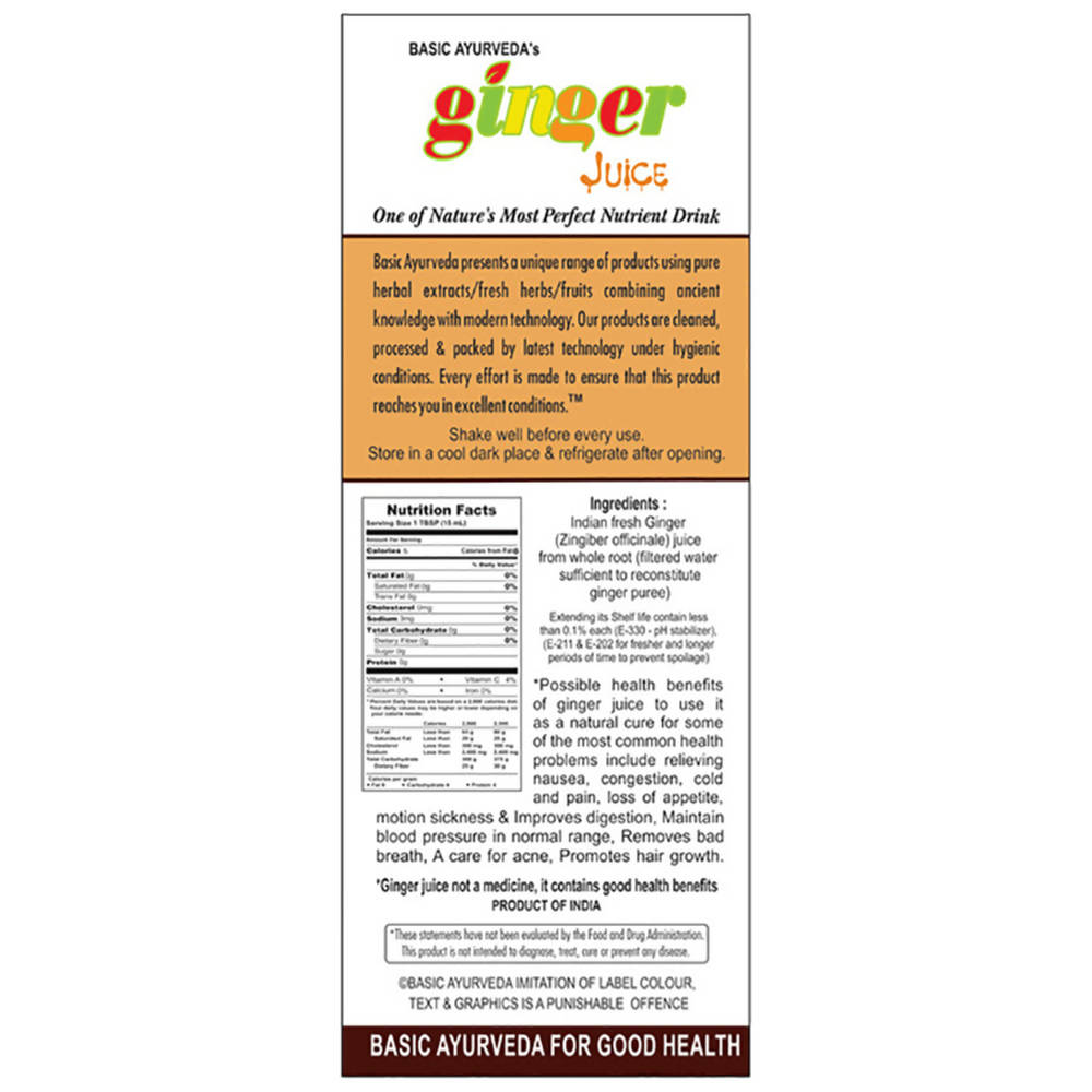 Basic Ayurveda Ginger Juice - 500 ml image 2