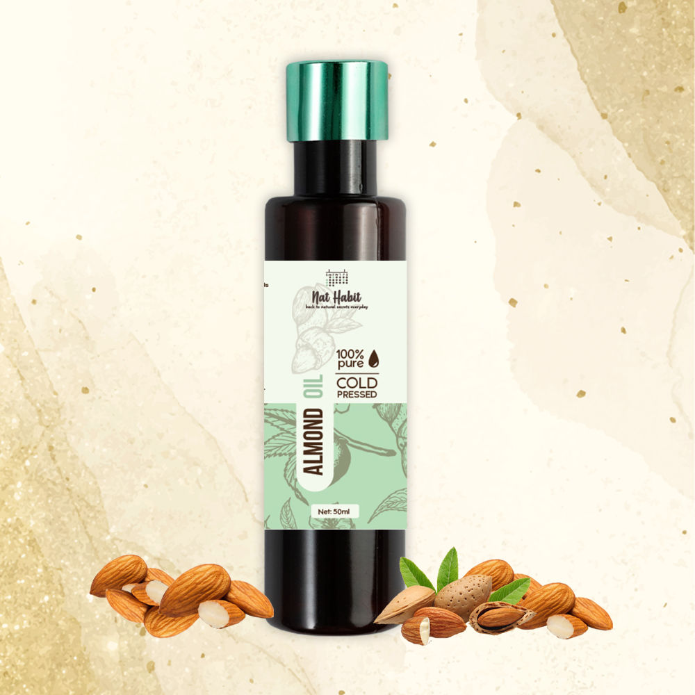 Nat Habit Pure Cold Pressed Almond (Badam) Oil image 1