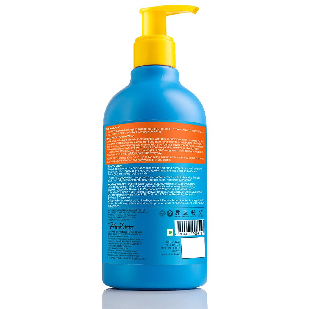 Wow Skin Science Kids Coconut 3 in 1 Tip to Toe Wash image 2