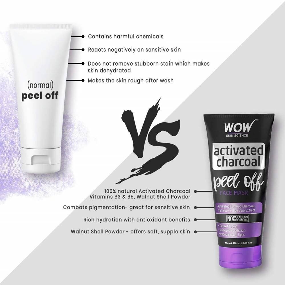 Wow Skin Science Activated Charcoal Peel Off Face Mask - 100 ml image 5