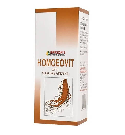 Bakson's Homeopathy Homoeovit with Alfalfa & Ginseng Syrup image 1