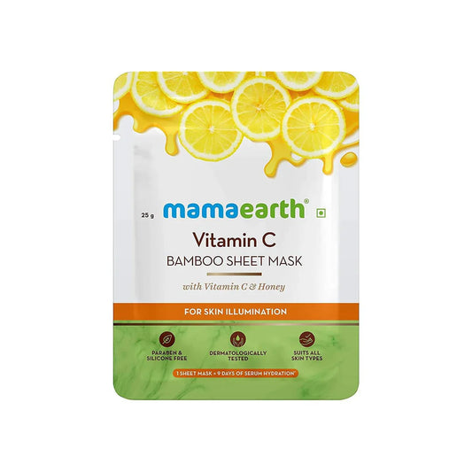 Mamaearth Vitamin C Bamboo Sheet Mask For Skin Illumination -Pack of 1-25mg image 1
