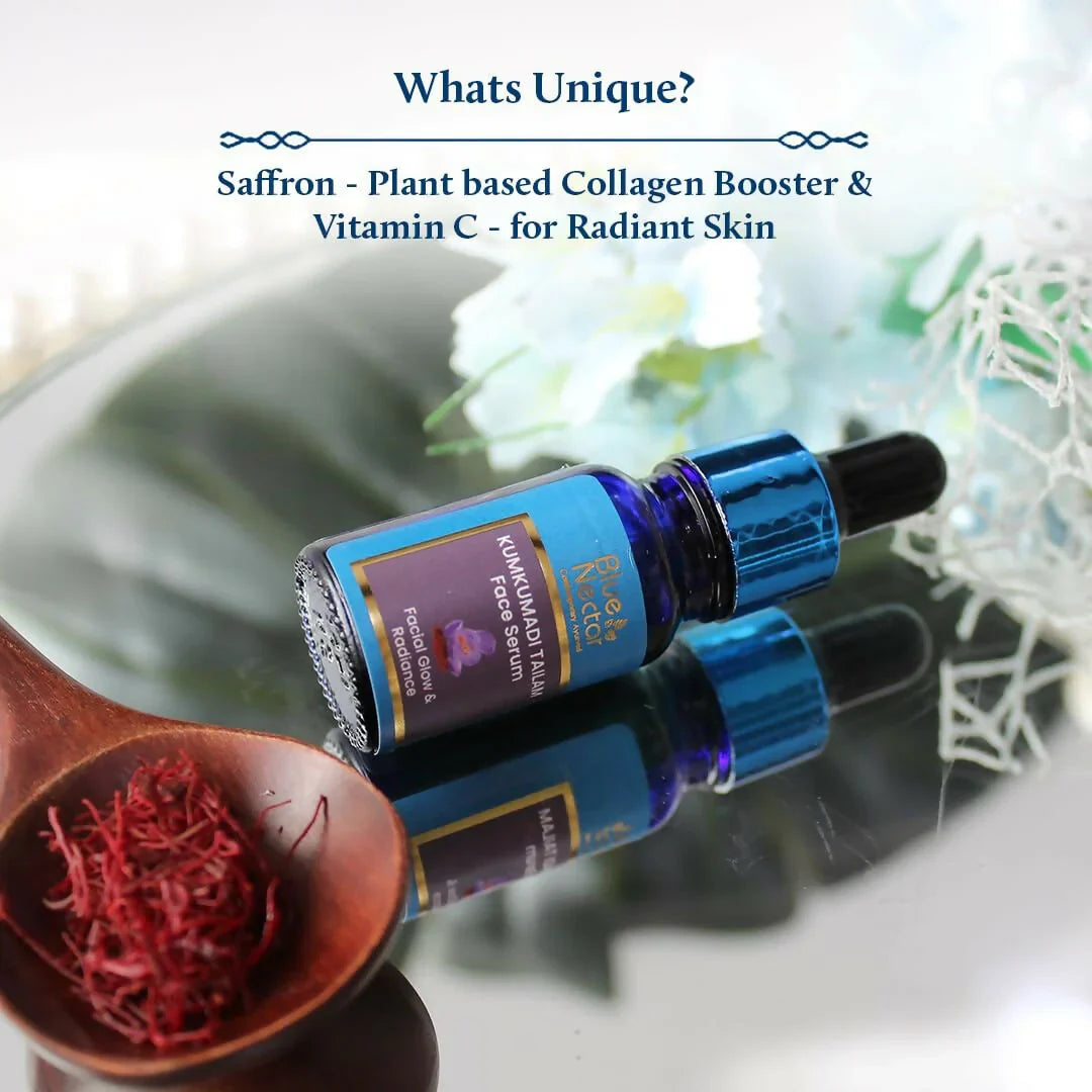 Blue Nectar Kumkumadi Tailam Skin Brightening Face Oil for Glowing Skin, Dull & Damage Skin Repair -30 ml image 2