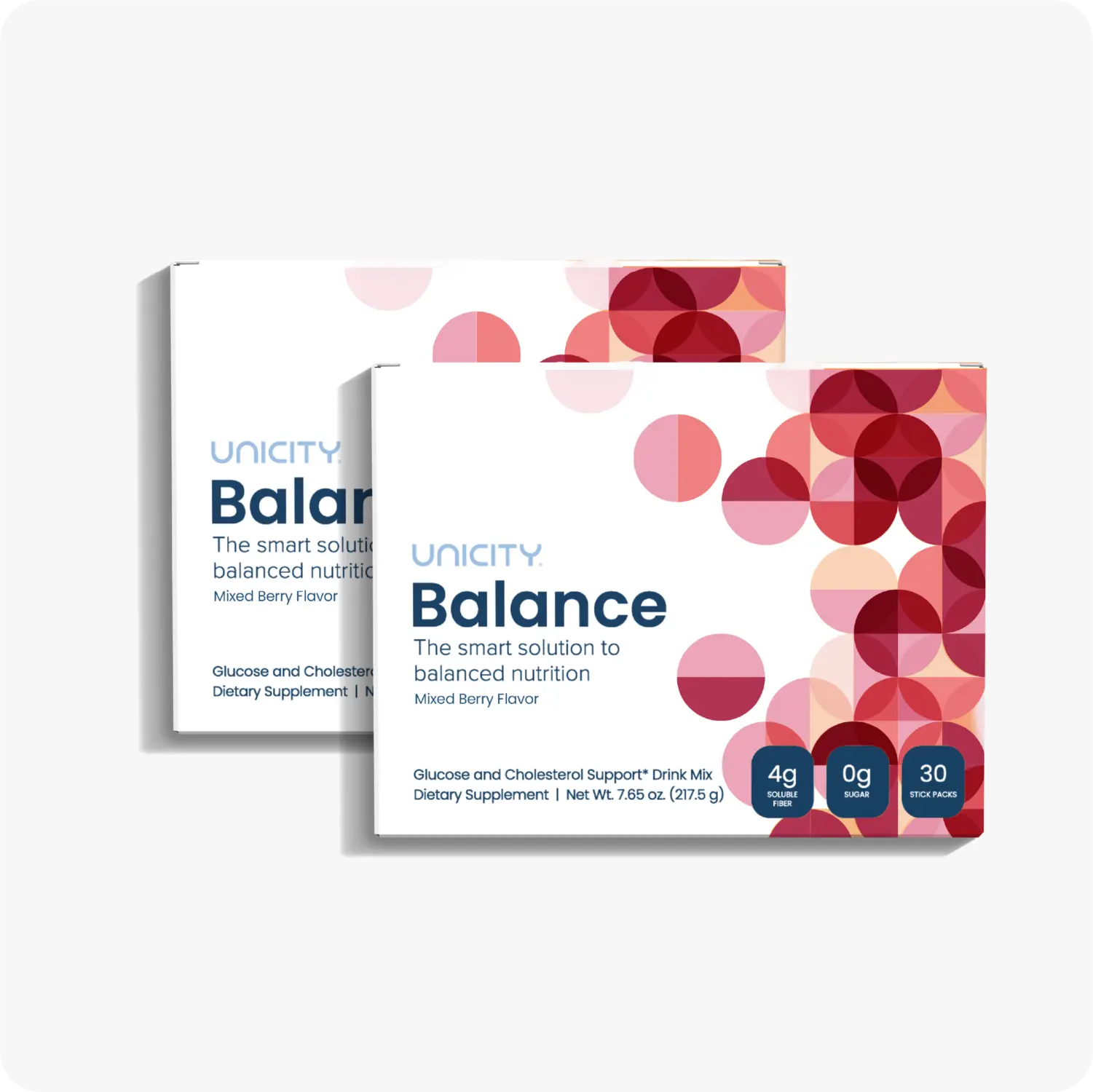 Unicity Balance Glucose & Cholesterol Support Drink Mix – Mixed Berry (30 Stick Packs) image 3