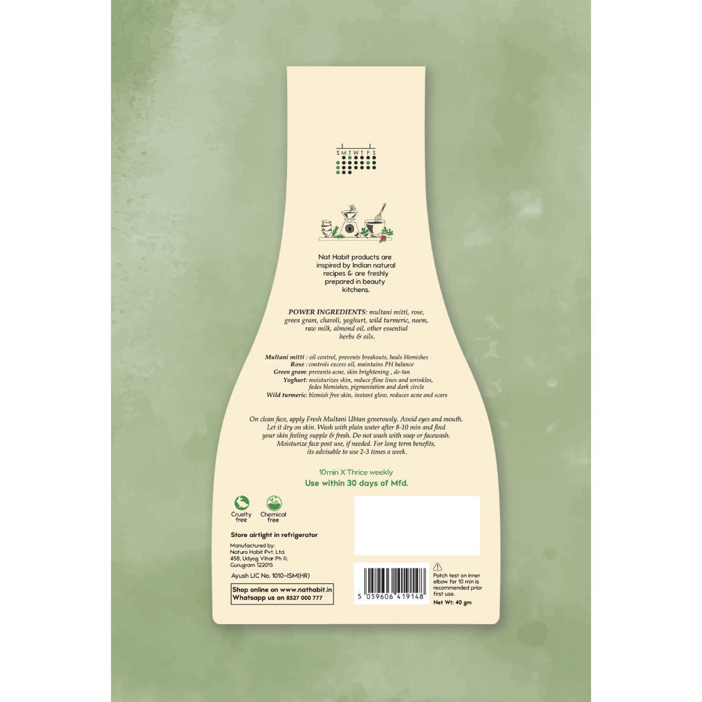 Nat Habit Rose Blush Multani Ubtan image 3