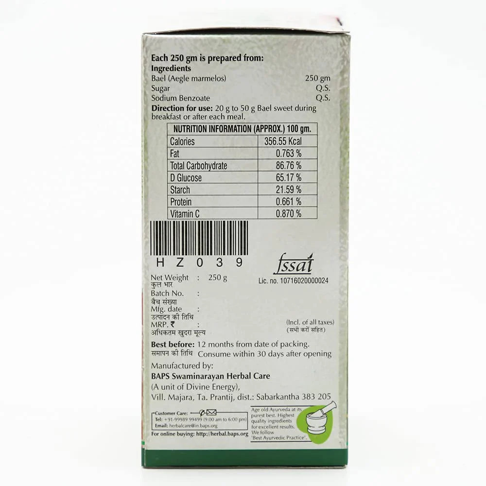 Baps Amrut Bael Herbal Sweet Candy -250 gm image 3