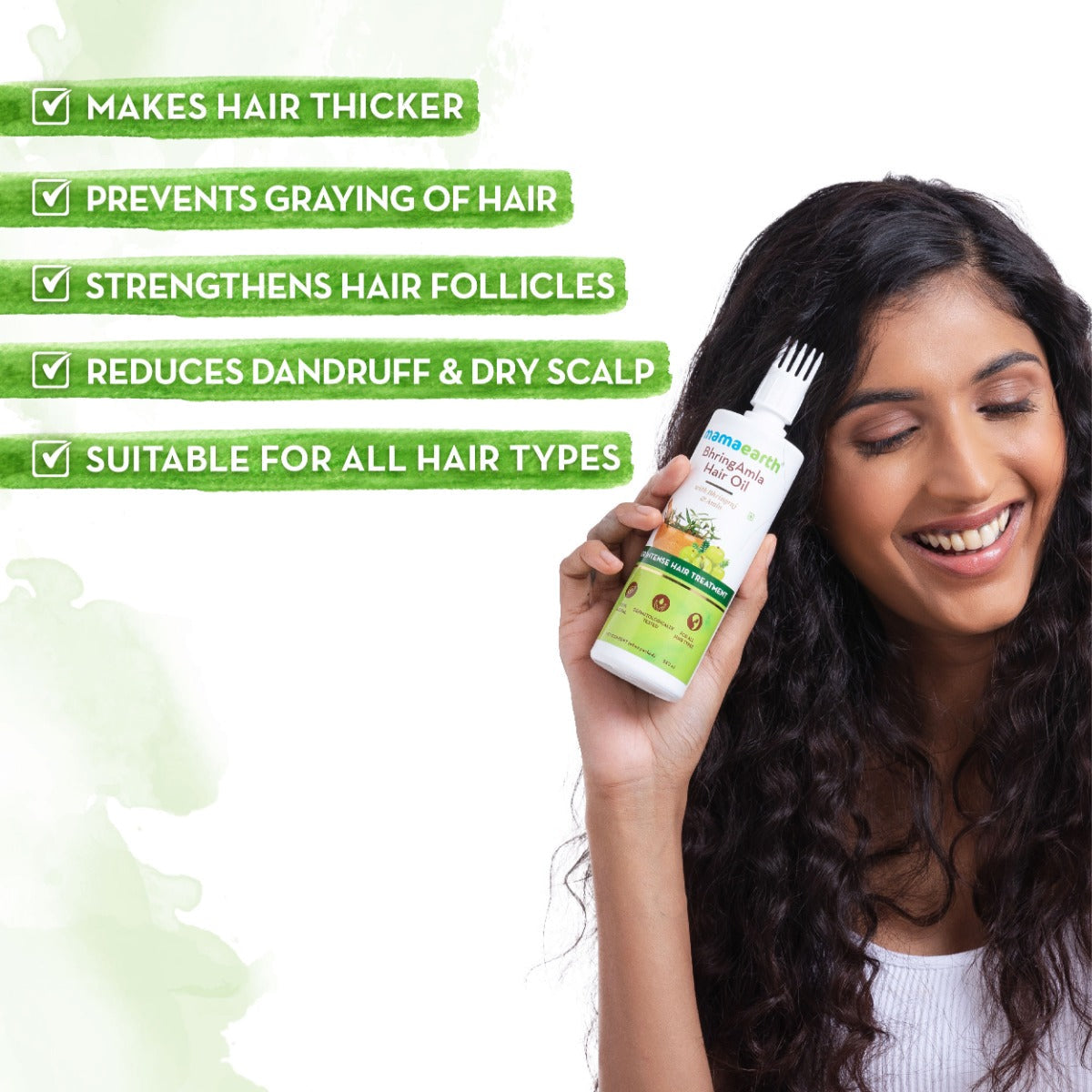 Mamaearth BhringAmla Hair Oil with Bhringraj and Amla for Intense Hair Treatment - 250ml image 3
