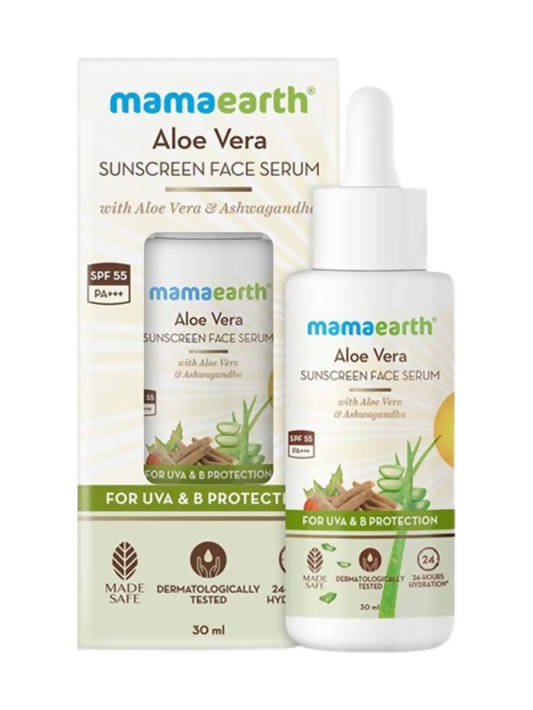 Mamaearth Aloe Vera Sunscreen Face Serum - 30 ml image 1