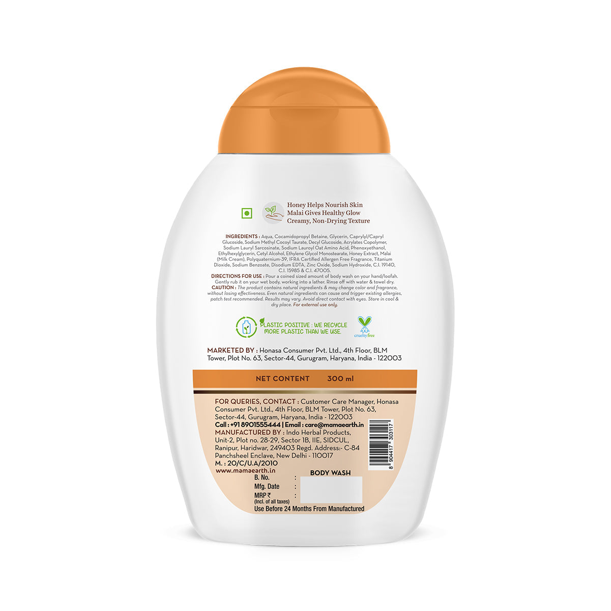 Mamaearth Honey Malai Body Wash for Nourishing Glow - 300 ml image 4