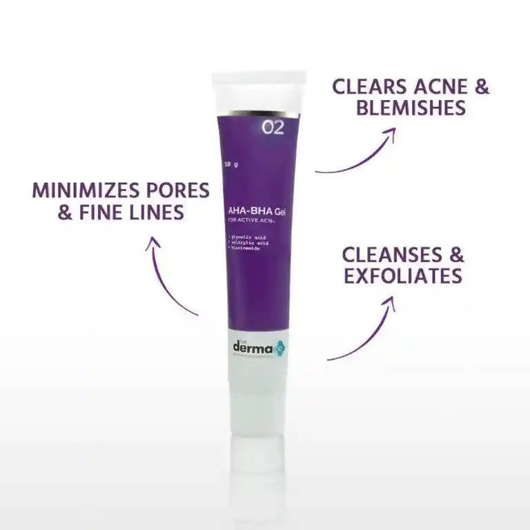 The Derma Co 5% AHA-BHA Gel for Active Acne - 30 gms image 2