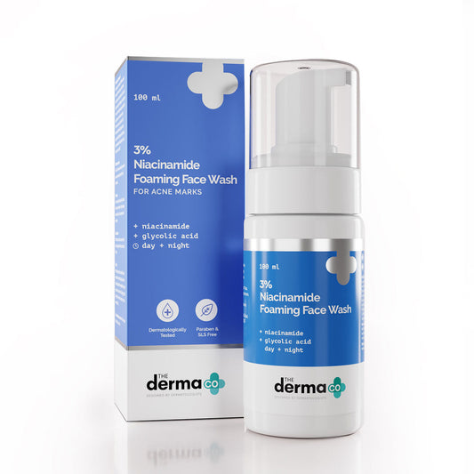 The Derma Co 3% Niacinamide Foaming Face Wash For Acne Marks -100 ml image 1