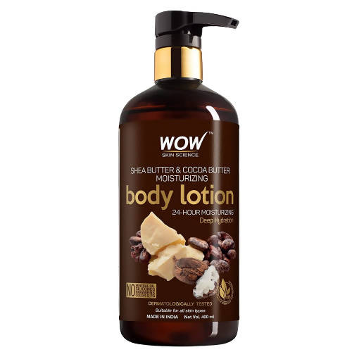 Wow Skin Science Shea Butter and Cocoa Butter Moisturizing Body Lotion - 400 ml image 1