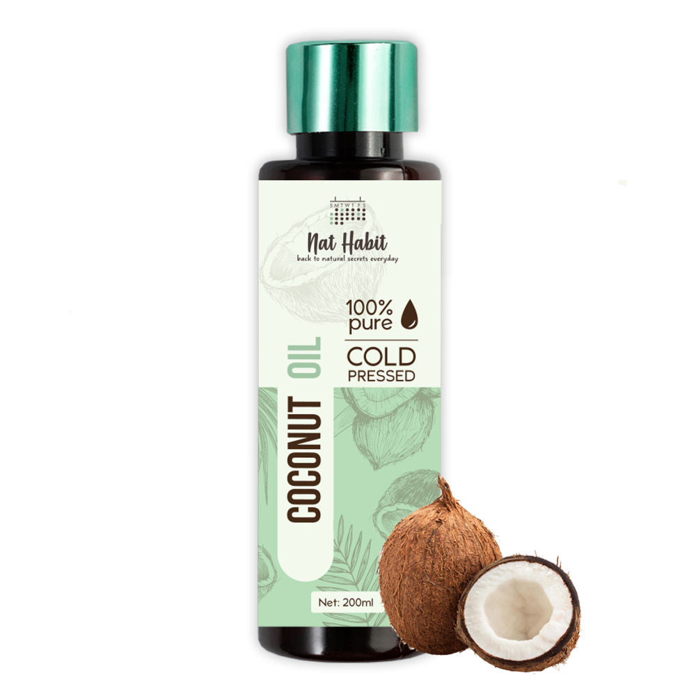 Nat Habit Pure Cold Pressed Coconut Oil - 200 ml image 1