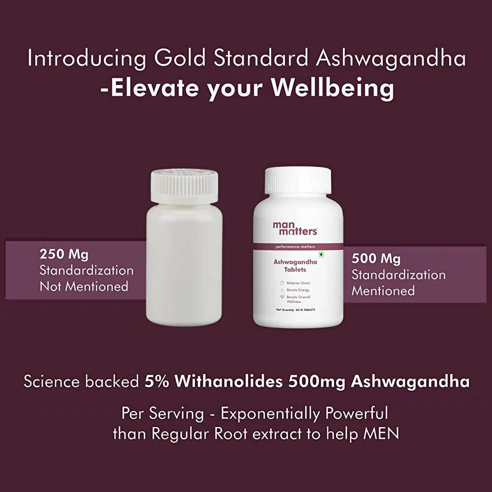 Man Matters Ashwagandha Tablets For Men -60 tabs image 2