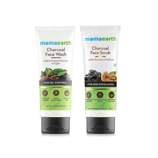 Mamaearth Charcoal Face Wash and Scrub Combo image 1