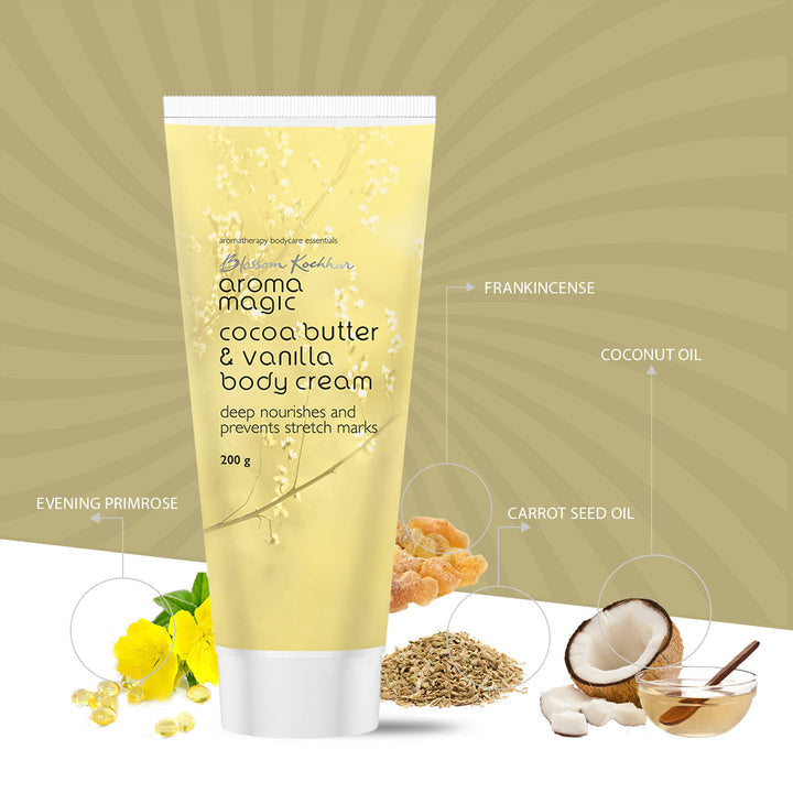 Blossom Kochhar Aroma Magic Body Cream – Cocoa Butter & Vanilla (100g) image 2