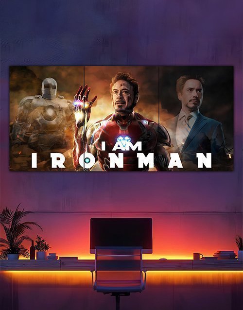 "I Am Ironman" Split Poster – 3-Panel Marvel Wall Art | 300 GSM Matte Finish Paperback bookcover – AVRBOOKS