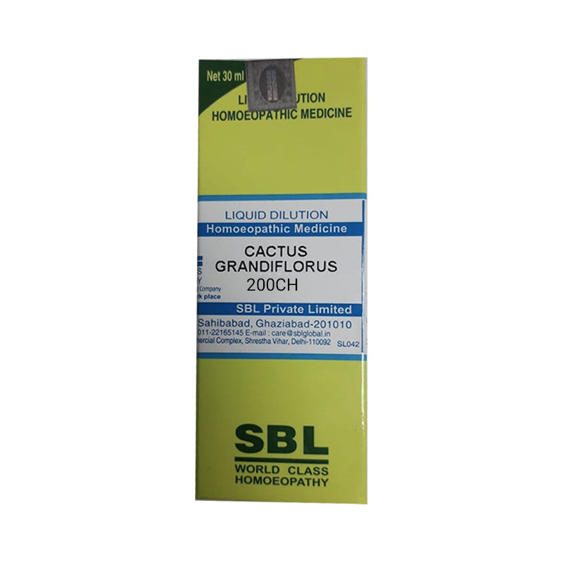 SBL Homeopathy Cactus Grandiflorus Dilution 30ml – Natural Homeopathic Formula image 2