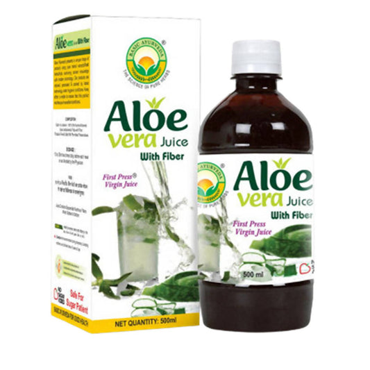 Basic Ayurveda Aloe Vera Juice With Fiber image 1