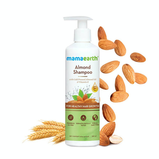 Mamaearth Almond Shampoo with Cold Pressed Almond Oil and Vitamin E - 250 ml image 1