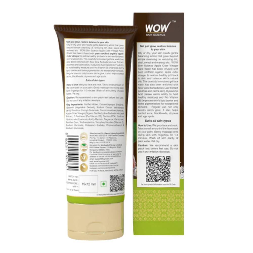 Wow Skin Science Apple Cider Vinegar Face Wash - 100 ml image 3
