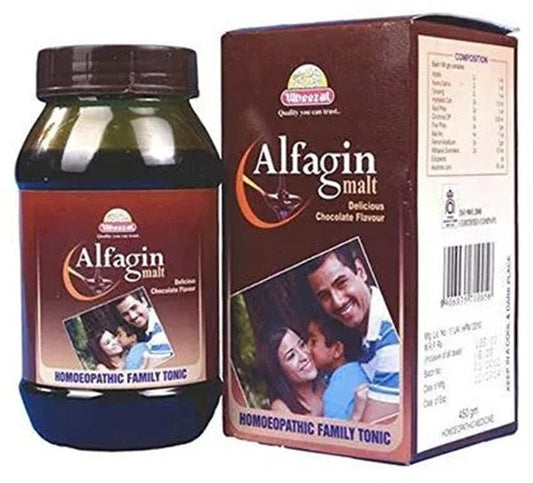 Wheezal Homeopathy Alfagin Malt Delicious Chocolate image 1