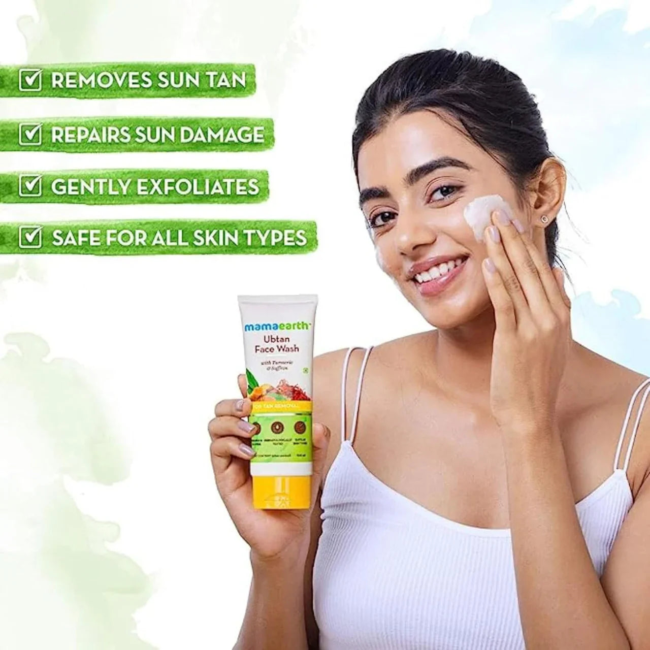 Mamaearth Ubtan Face Wash For Tan Removal -100 ml - Pack of 1 image 4