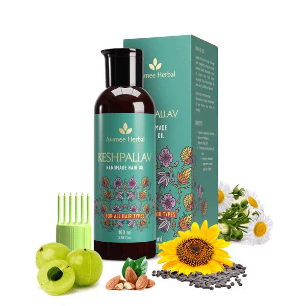 Avimee Herbal Keshpallav Hair OilRosemary & Bringraj Oil -100 ml image 4