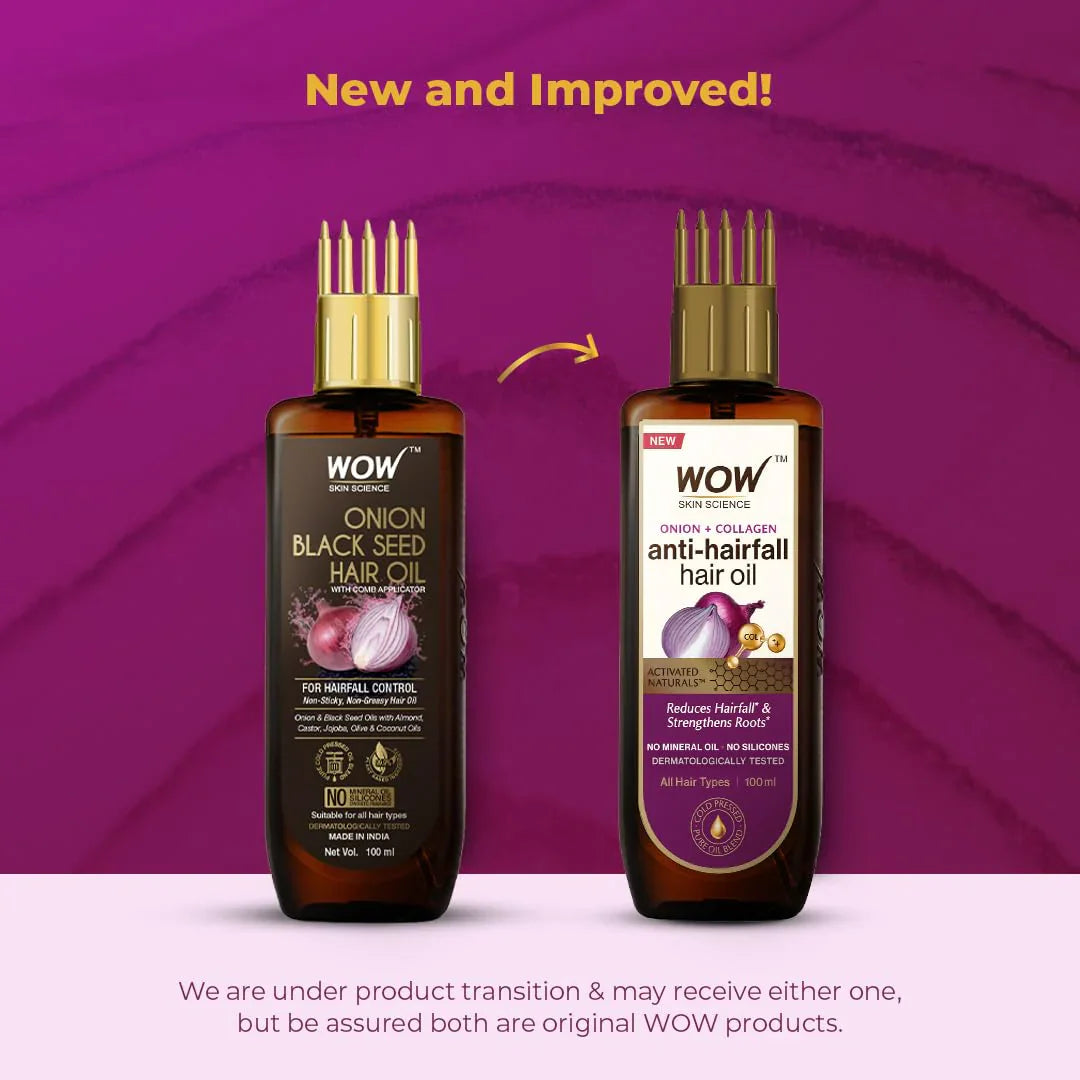 Wow Skin Science Onion Black Seed Hair Oil-100 ml image 3