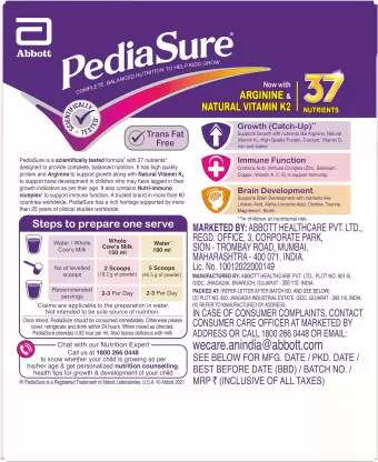 Pediasure Health and Nutrition Drink Powder for Kids Growth (Premium Chocolate) image 5