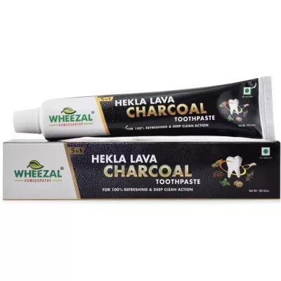 Wheezal Hekla Lava Charcoal Toothpaste -100 gm image 1