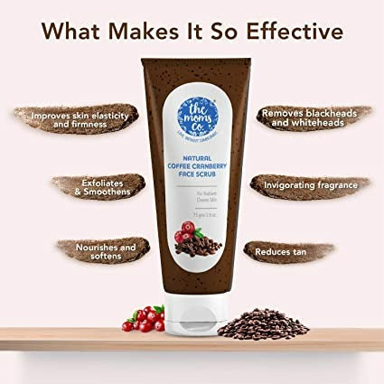 The Moms Co Natural Cranberry Coffee Face Scrub image 6