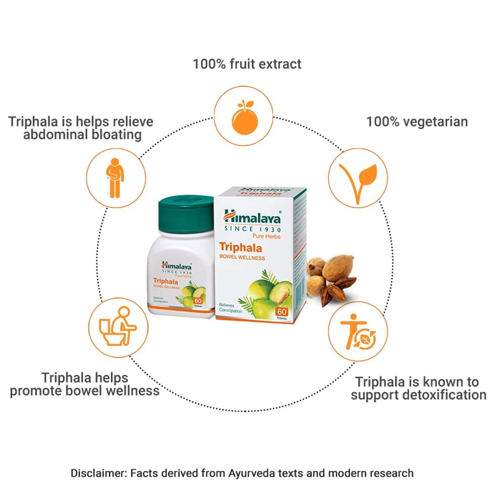 Himalaya Pure Herbs Triphala Bowel Wellness 60Tablets image 3