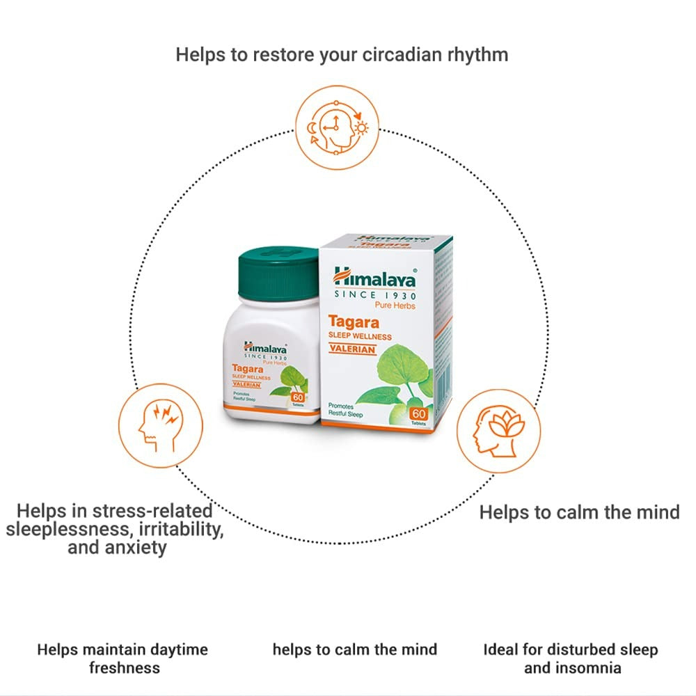 Himalaya Pure Herbs Tagara Sleep Wellness 60Tablets image 3