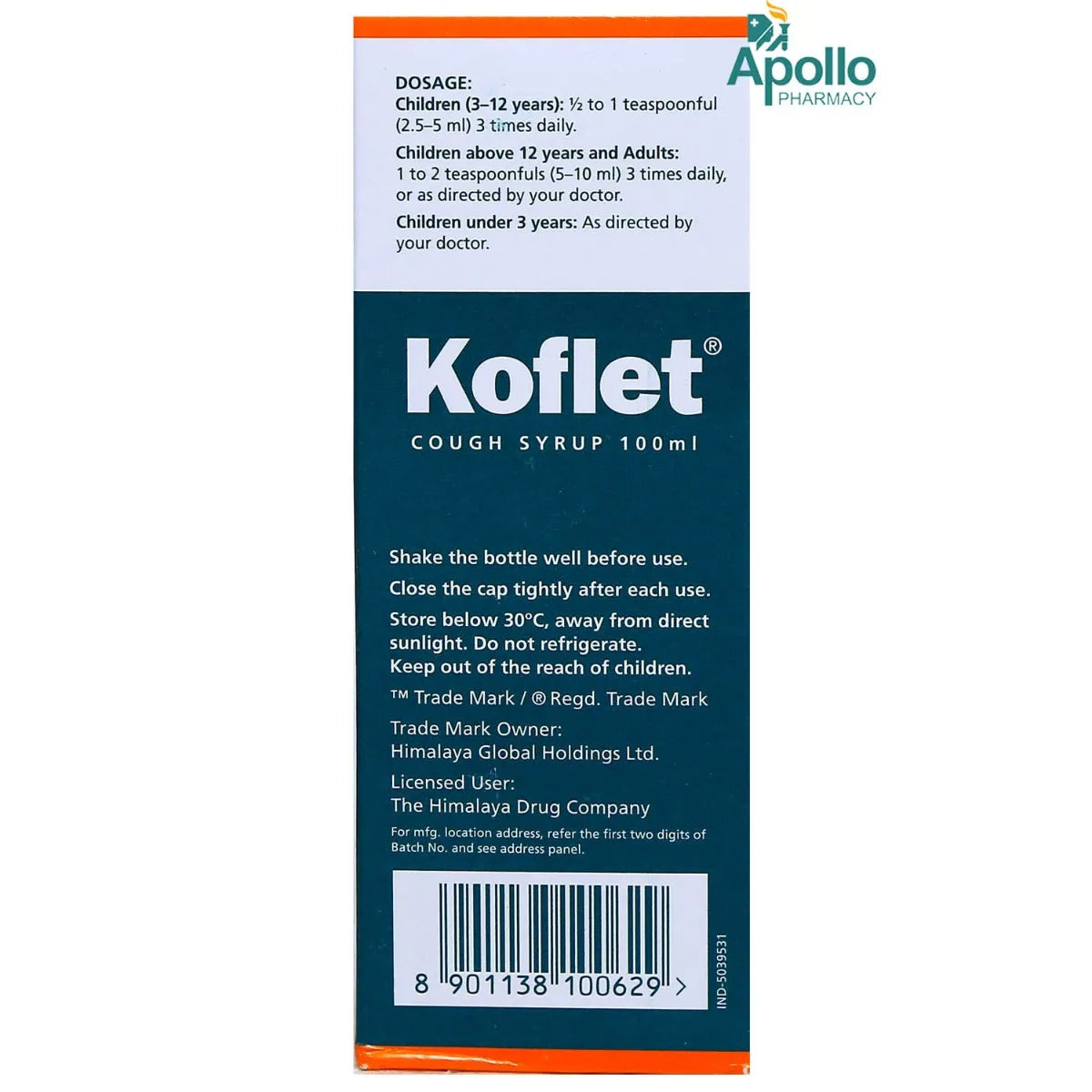 Himalaya Herbals - Koflet Cough Syrup 100ml image 3